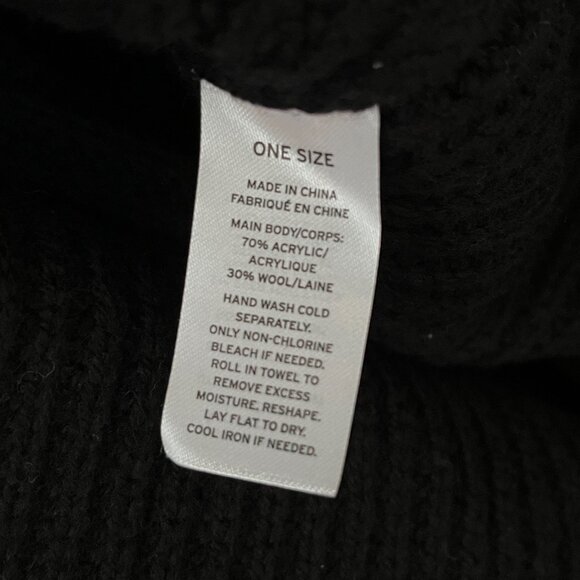 NWT halogens sweater cape black zip closure - Picture 5 of 5